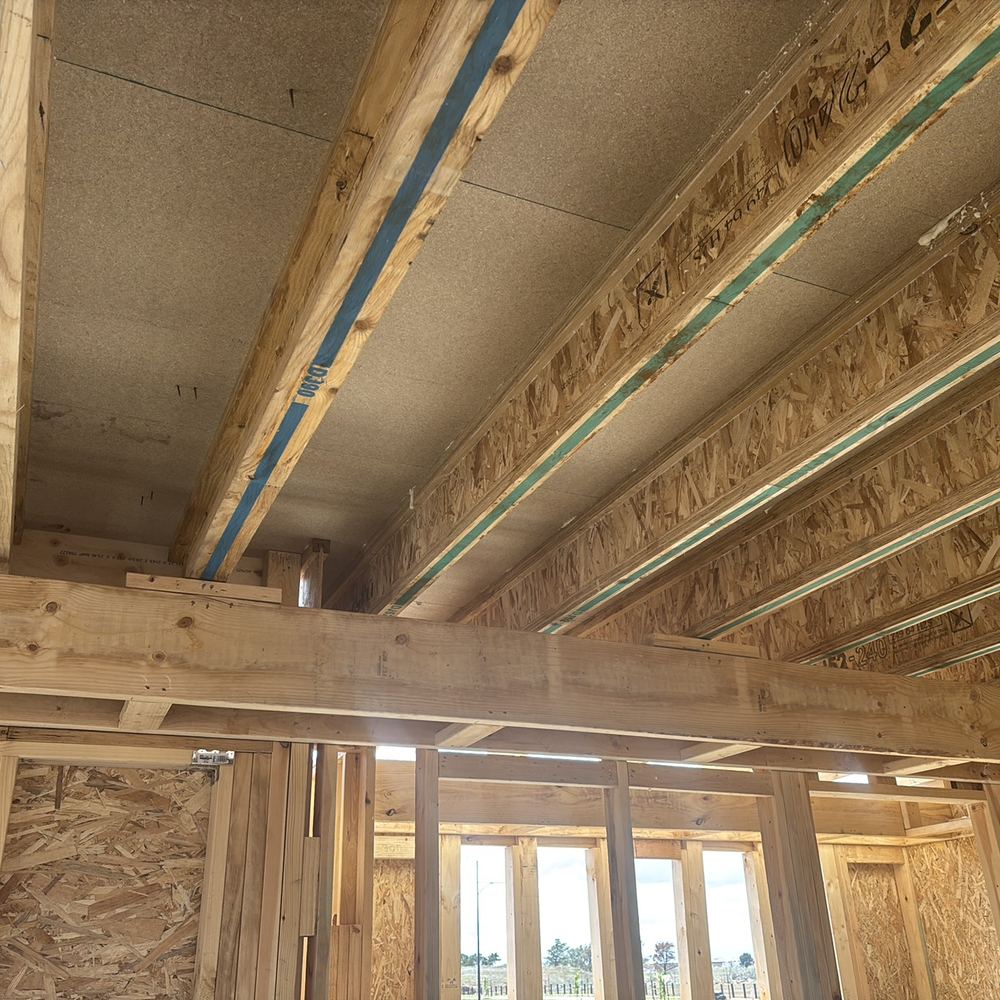Truss load landing on a wall that was never designed to carry it, found during a frame inspection in Strathtulloh