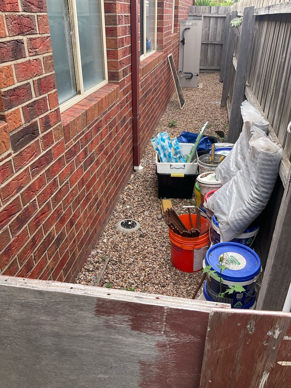 Ground falling back towards the house, inviting water and termites, found during a pre-purchase inspection in Lara